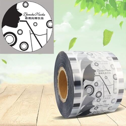 Milk Sealing Film Cup Sealer Film Bubble Boba Tea Sealing Film Printing Healthy Material For Plastic Cups 3000 Cups/Roll F9095