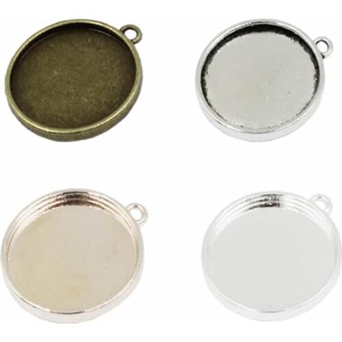 Fit 18mm Single side bezel with Single Ring Alloy Antique Silver Cameo/Glass/Cabochon Frame Settings 50pcs/lot K05162
