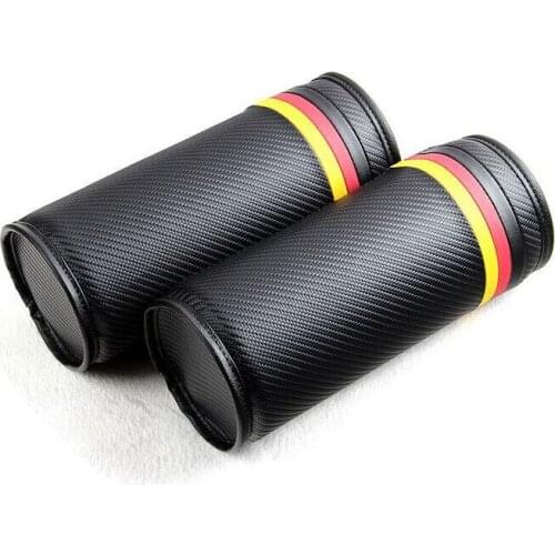 2pcs/pair Germany Power Flag Carbon Fiber Roundness Neck Rest Headrest Cushion Pillow for A1 A3 A4 A5 A6 A8 Q3 Q5 320i 328i