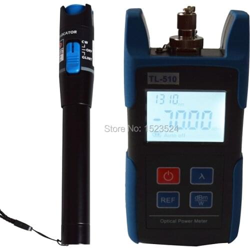 TL510A -70~+10dB Handheld Mini Optical Power Meter with FC SC Connector and TL532 Visual Fault Locator Cable Tester 1mw