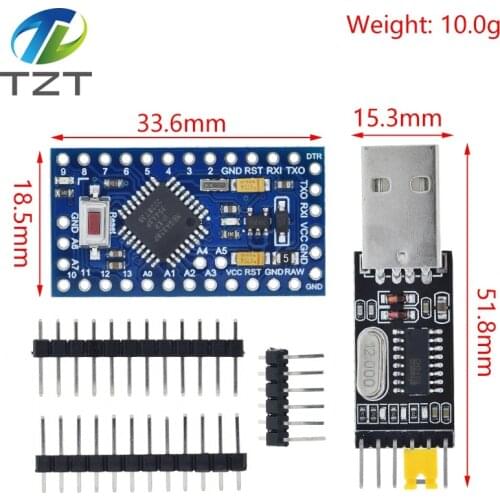 Pro Mini 328 Mini 3.3V/8M 5V/16M ATMEGA328 ATMEGA328P-AU 3.3V/8MHz 5V/16MHZ for Arduino Driver CH340G PL2303 FT232RL CP2102