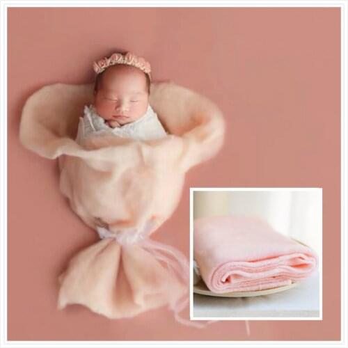 Shooting props woolen blanket newborn baby thin wrap blanket studio photography props many colors 50*100CM