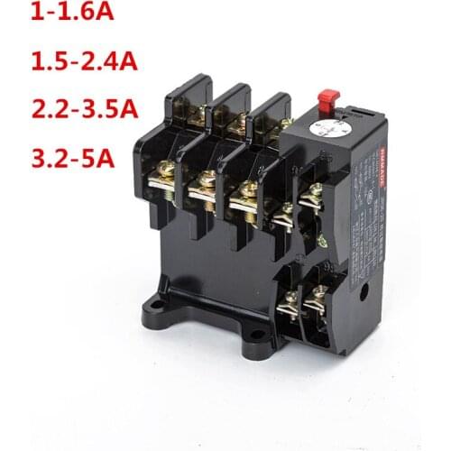 Thermal overload relay JR36-20 690V specification 1.6/2.4/3.5/5A high quality copper parts thermal overload protection relay