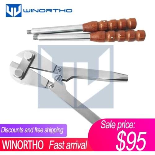 Implant Cutter Surgical Finish to 4mm Capacity Detachable Handles allow autoclaving 370mm long veterinary orthopedic instrument