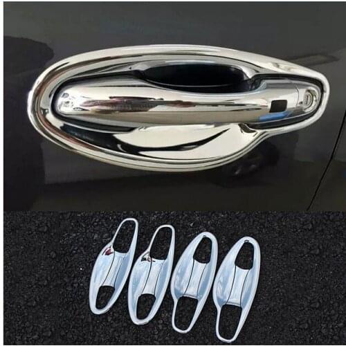 FIT FOR KIA SORENTO 2016 2017 CHROME SIDE DOOR HANDLE BOWL COVER CUP CAVITY TRIM INSERT CATCH MOLDING OVERLAY GARNISH BEZEL