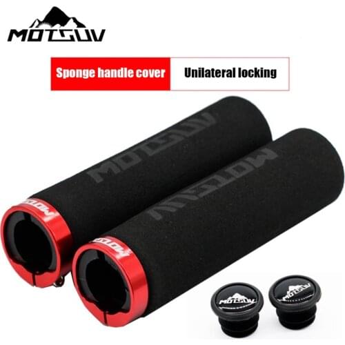 MOTSUV 1Pair MTB Bike Handlebar Cover Grips Bicycle Locking Sponge Handle Grip Anti-skid Bar End Cap Plugs Cycling Accessories
