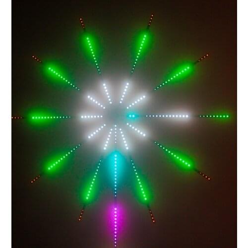 USB 5V Colorful Wall Lamp Fireworks LED Strip Light RGB Music Fairy Light Outdoor Indoor Christmas Living Room Wall Decor Lamp