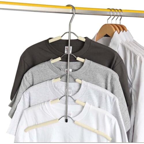 Magic Multi-port Support Circle Clothes Hanger Clothes Drying Rack Multifunction Stainless Clothes Hangers Home Storage Hangers