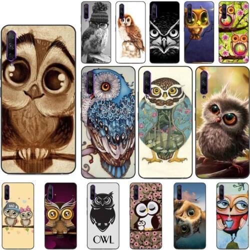 YNDFCNB Cute Animal Owl Phone Case for Huawei Y5 II Y6 II Y5 Y6 Y7 Prime Y7Plus Y9 2018 2019