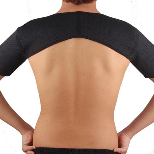 Double Shoulder Protector Brace Support Strap Compression Wrap Band Shoulder Joint Pain Soreness Relief Sleeve