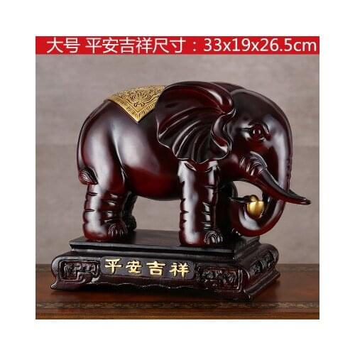 Ornaments golden elephant opening housewarming elephant Like office living room TV cabinet water Home decoration crafts statue