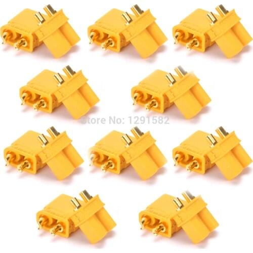 10 Pair XT30 XT 30 Male Female Bullet Connector 2mm Bullet Plug Connector For RC Quadcopter Li-on Battery