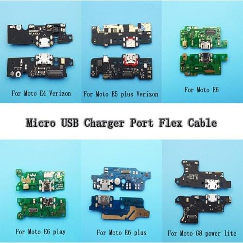 10pcs/lot USB Charging Port Connector Board Flex Cable Repair For Moto E4 Verizon/E5plus Verizon/E6/E6 play/E6 plus/G8power lite