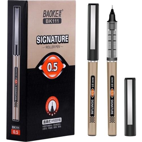 12 Burke Bk111 Neutral Pen Black Signature Pen Student Water Pen Office Stationery Black Pen 0.5mm Refill Red Blue Black