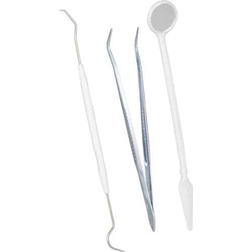 3pcs Stainless Steel Clean Tooth Tools Dental Tools Kit Double Head Teeth Whitening Cleaning Kit Teeth Scraper Oral Hygiene Care