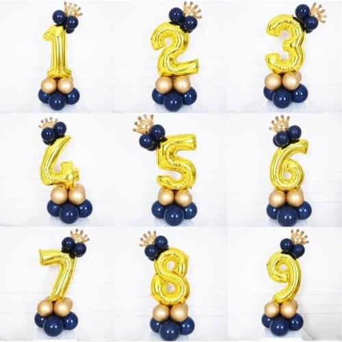 32inch Number Foil Balloons Silver Children Toy Balloon Chain Baby Shower Wedding Birthday Party Decorations Kids Balloon Globos