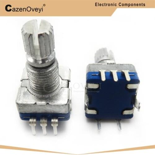 5pcs/lot Plum handle 15mm rotary encoder coding switch / EC11 / digital potentiometer with switch 5 Pin In Stock