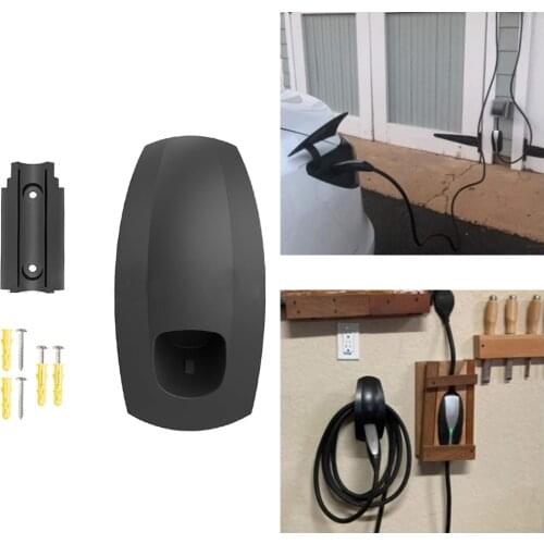 Auto Charging Cable Organizer Wall Mount Charger Connector Cable Bracket Charger Holder Adapter for Tesla Model 3 Model X / S