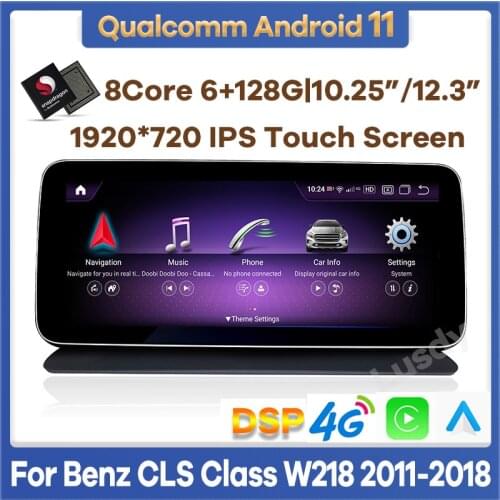 10.25" Snapdragon Android 10.0 Car Multimedia Player GPS for Mercedes Benz CLS Class W218 2011-2018 with 4+64G WiFi Autoradio