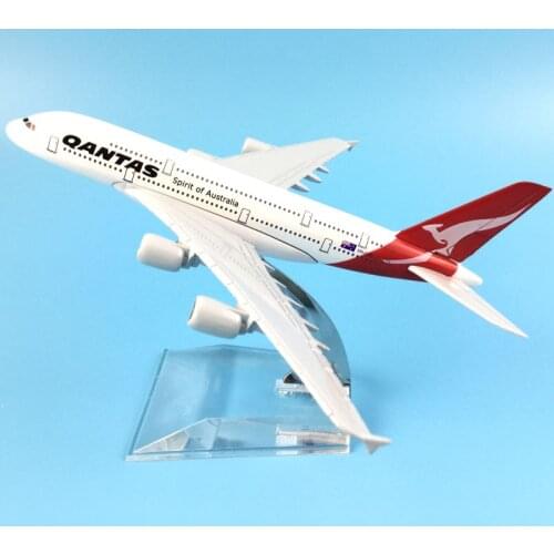FREE SHIPPING 16CM A380 QANTAS METAL ALLOY MODEL PLANE AIRCRAFT MODEL TOY AIRPLANE BIRTHDAY GIFT