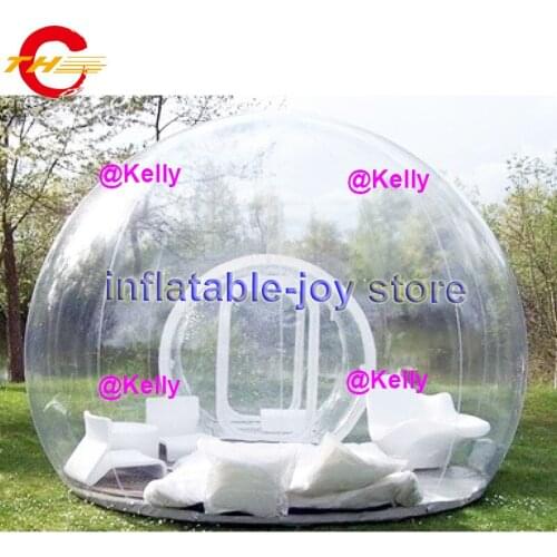Free air shipping 4m dia transparent inflatable bubble tent, inflatable clear tent, cheap inflatable show room bubble tents