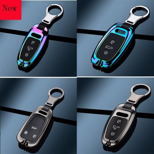 High-Quality Galvanized Alloy Car Smart Key Case Cover for Audi A6 A4L A6L Q5L A7 A8 2020 Models Car Accessories