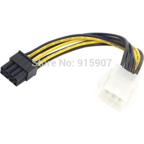 Chenyang 10cm 6Pin to 8 Pin EPS 12V ATX Motherboard Power Supply Adapter Converter Cable