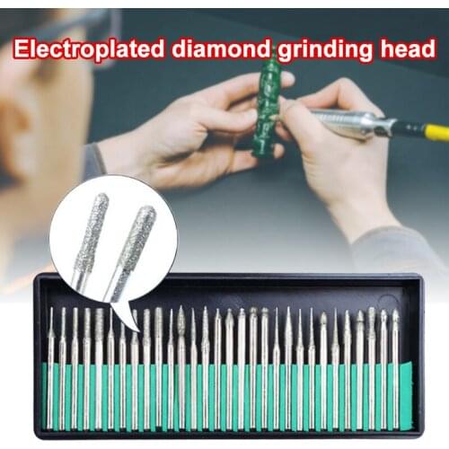 30pcs Diamond Coated Cylindrical Burr Chainsaws Sharpener Stone File Chainsaws Sharpening Carving Sharpening Tool TN88