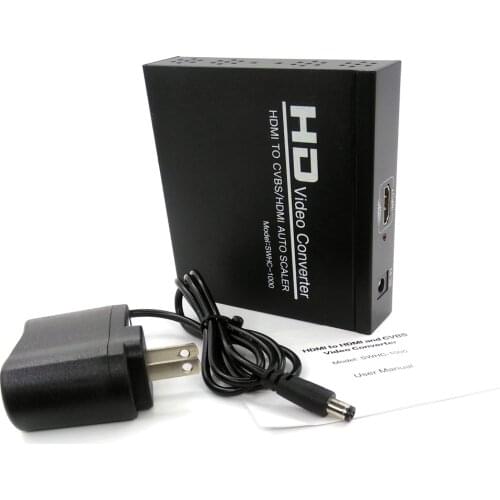 HDM compatible to HDMI+3RCA CVBS AV Composite Video Audio Adapter/Splitter, Support 1080P, PAL, NTSC, for HD TV, Older TV,Cam