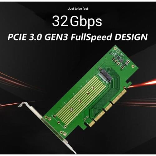 SSD Adapter Card PCIE 3.0 to M.2 NVME M KEY SSD Hard Disk Expansion Card for PCI Express X4/X8/X16 Motherboard
