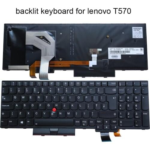 UK GB laptop backlit keyboard For Lenovo Thinkpad T570 P51S T580 P52S 01ER570 qwerty computer keyboards New laptops sale parts