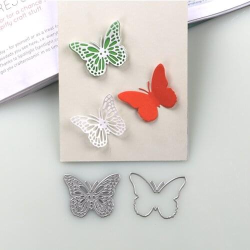 DUOFEN METAL CUTTING DIES butterflies set 2pcs stencil DIY Scrapbook Paper Album 2019 new
