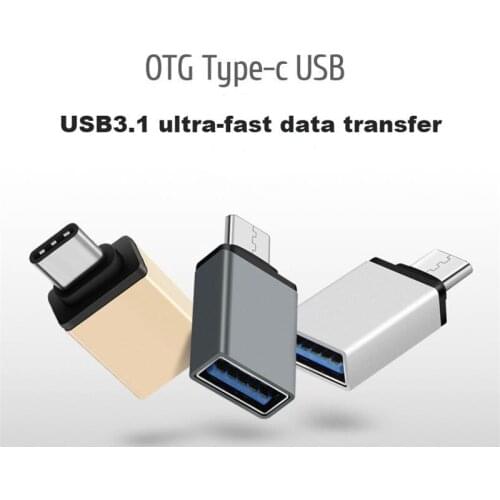 1000pcs/lot Metal USB 3.1 Type C Male to USB 3.0 A Female Converter Adapter Type C OTG Function For Macbook Google Chromebook