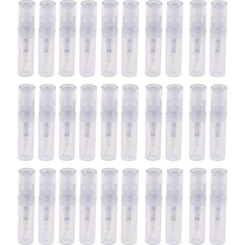 Mini Transparent 2 ML Spray Plastic Bottle Spray Perfume Empty Sample Bottle Suitable for Travel Party 90Pcs