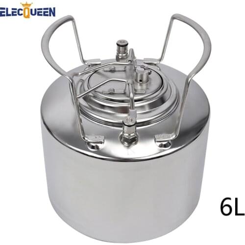 Stainless Steel 304 Beer OB Keg 6L with Ball Lock Cornelius style Fitting Pepsi kegs and soda wine barrel with Metal Handles
