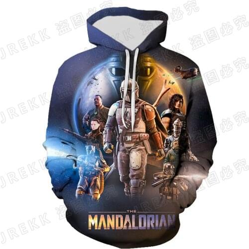 2021 New The Mandalorian Hoodies Men Women Children Fashion Casual Cool Boba Fett Baby Yoda 3D Print Pullover Sweatshirts