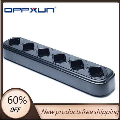 OPPXUN Six -Way Single-Row Universal Rapid Charger for Motorola CP040 EP450 CP380/200 GP3688/3188 Walkie Talkie Hf Transceiver