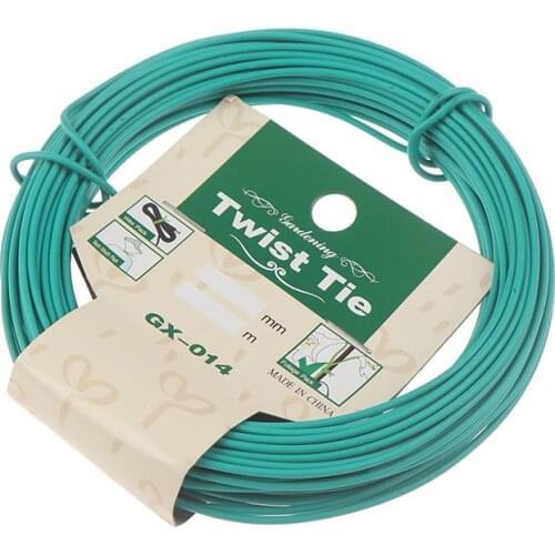 15M Garden Wire Heavy Duty Green Coated Plant Twist Tie Garden Training Wire Bonsai Outlet Wire for Holding Branch