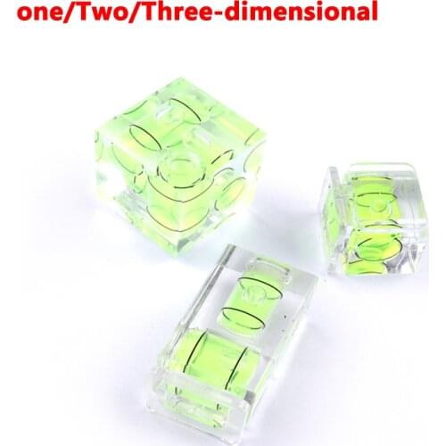 Hot Sale 1pc One/Two/Three-dimensional Spirit Bubble Level Green Acrylic Level Bubble For Camera Level Measuring Instrument Tool