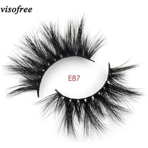 Visofree Lashes 3D Mink Eyelashes Handmade Mink Lashes cruelty-free Lightweight False Eyelashes 25mm Dramatic Lashes Makeup E87