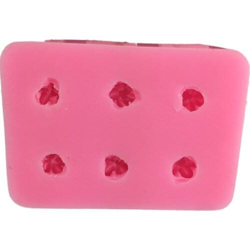 Six-hole flower daisy cherry blossom silicone mold chocolate Mu Si fondant baking mold diy gypsum drops decoration