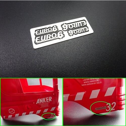Euro 6 Standard Etching Sheet EURO6 for 1/14 Tamiya RC Truck Trailer Tipper Scania R730 620 470 Car Diy Parts