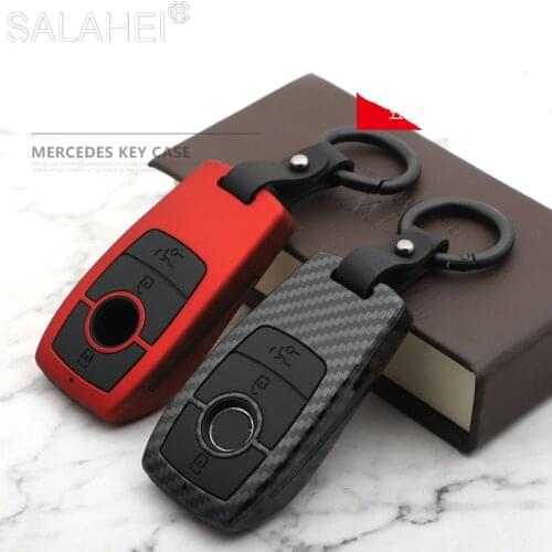 Carbon Fiber ABS Silica Gel Car Key Cover Case Shell Bag Protective For Mercedes Benz 2017 E Class W213 2018 S Class Accessories