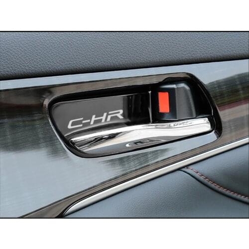 Car Interior Door Handle Ornament for Toyota CHR C-HR Stainless Steel Accessories Car Styling 4pcs