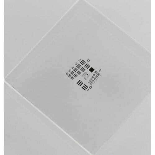 USAF 1951 Optical Resolution Test Board Test Chart 63x63x2mm Glass Chrome Lithography 1-228LP/mm