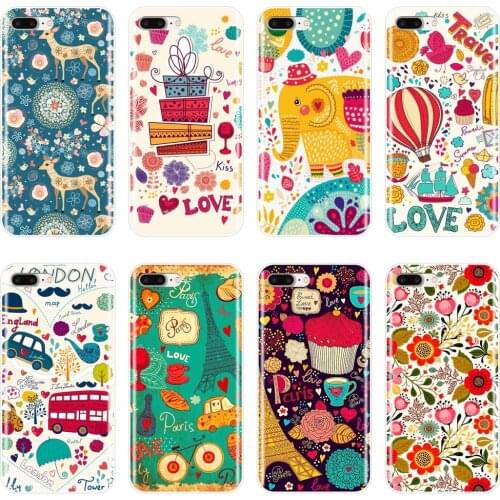 Back Cover For iPhone 6 S 6S 7 8 X XR XS Max Heart Flower Cartoon Silicone Soft Case For Apple iPhone 6 S 6S 7 8 Plus Phone Case