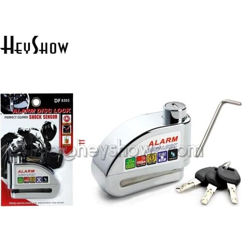10PCS Waterproof Motorcycle Safety Siren Alarm Lock Bike Security Anti-theft Lock Moto Wheel Disc Brake Lock For Harley YAMAHA