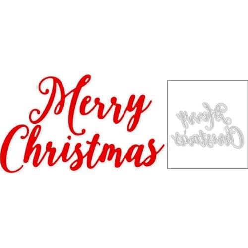 2020 New English Words Merry Christmas Metal Cutting Dies For DIY Album Paper Greeting Card Scrapbooking Making Craft No Stamps