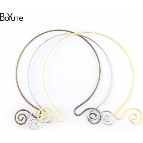BoYuTe (5 Pieces/Lot) 155*2MM Metal Brass Wreath Collar Choker Diy Jewelry Accessories Handmade Materials