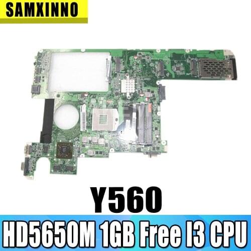 For Lenovo Ideapad Y560 laptop motherboard DAKL3AMB8G1 DAKL3AMB8D0 DAKL3AMB8E0 DDR3 HD5650M 1GB GPU Free I3 CPU